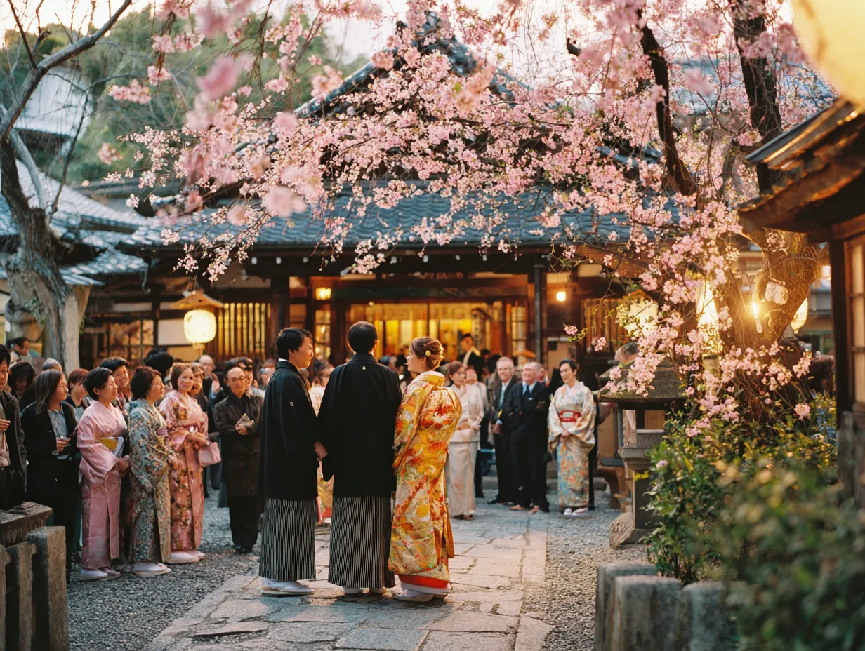 美しい紅葉と和装フォトウェディング